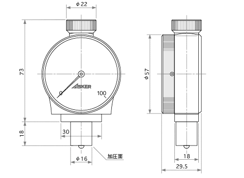 ASKER 高分子計器株式会社　アスカーゴム硬度計EL型